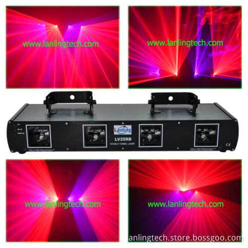 Red-Purple Four Head Party Laser Light Show System (LV25RB)